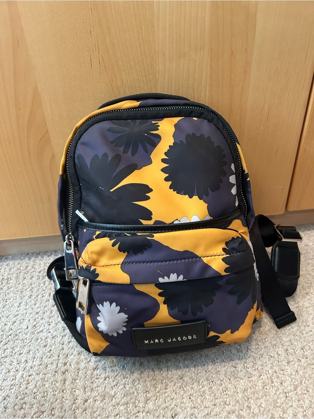 Marc Jacobs Yellow & Navy Floral Mini Backpack